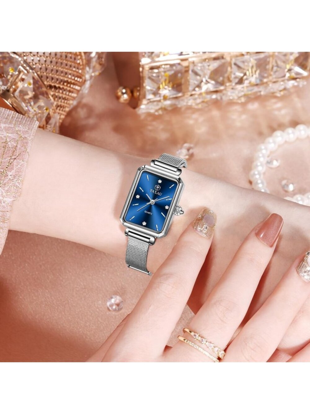 Women's Black All Silver Waterproof Stylish Analog Quartz Stainless Steel Watch - Picture 6 of 6